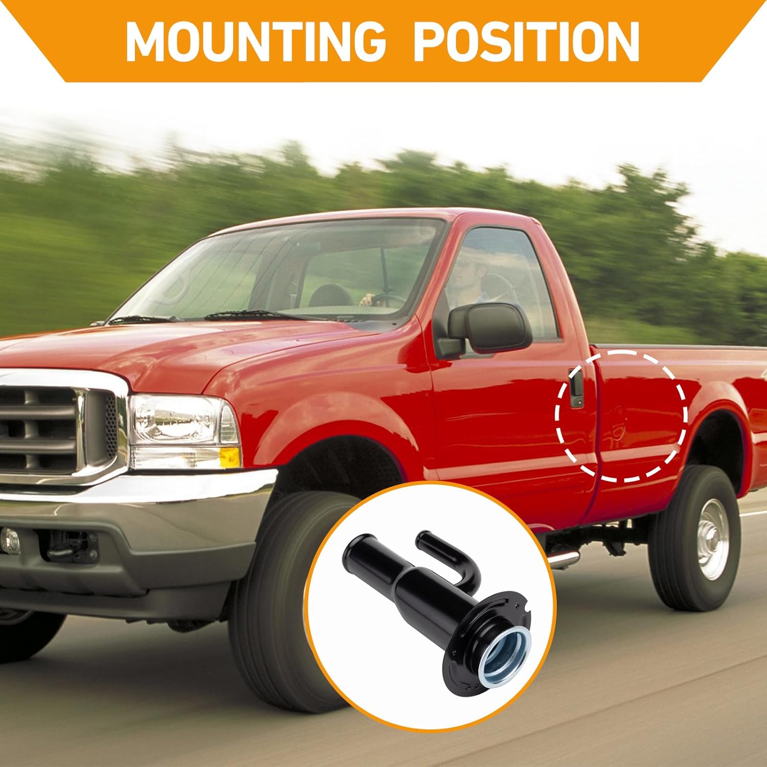 FN782 Fuel Filler Neck Fuel Tank Filler Neck Fit for F-350 F-450 F-550 Super Duty 2005 2006 2007 6.0L 6.4L 7.3L V8 Replaces# 4C3Z9034C 577-306