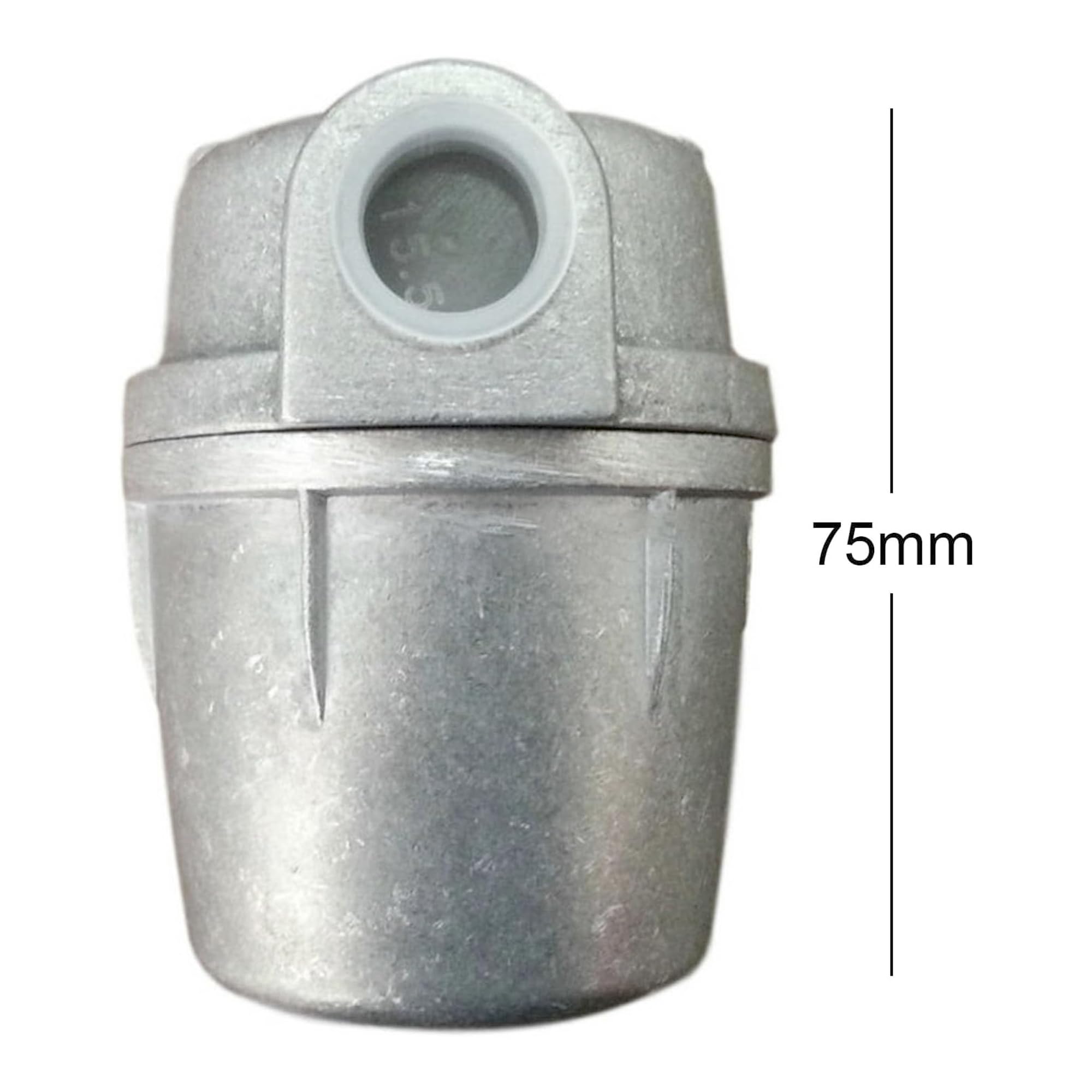 Cuenco de filtro de línea de aceite de aluminio de 3/8 pulgadas, cuenco de filtro de línea de aceite, cuenco de filtro de línea de aceite para tanques de aceite y sistemas de calefacción central de