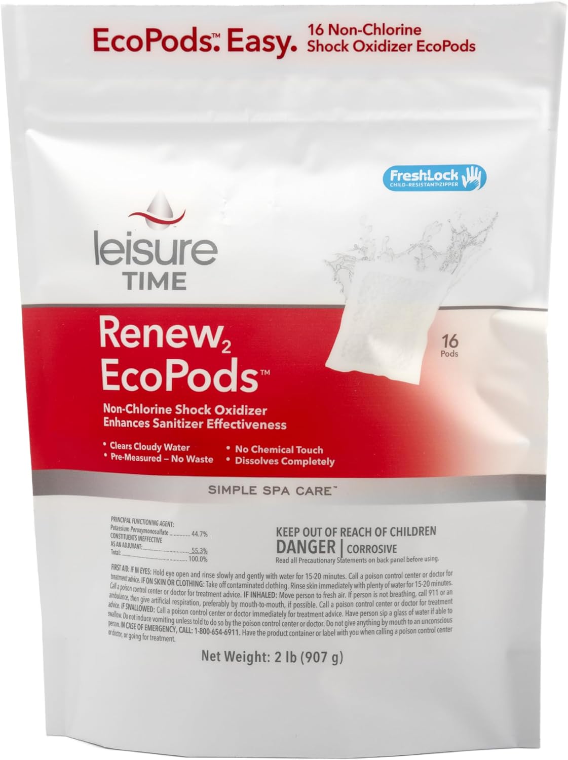 Leisure Time 45451 Renew2 EcoPodsfor Spas & Hot Tubs, 2 lb