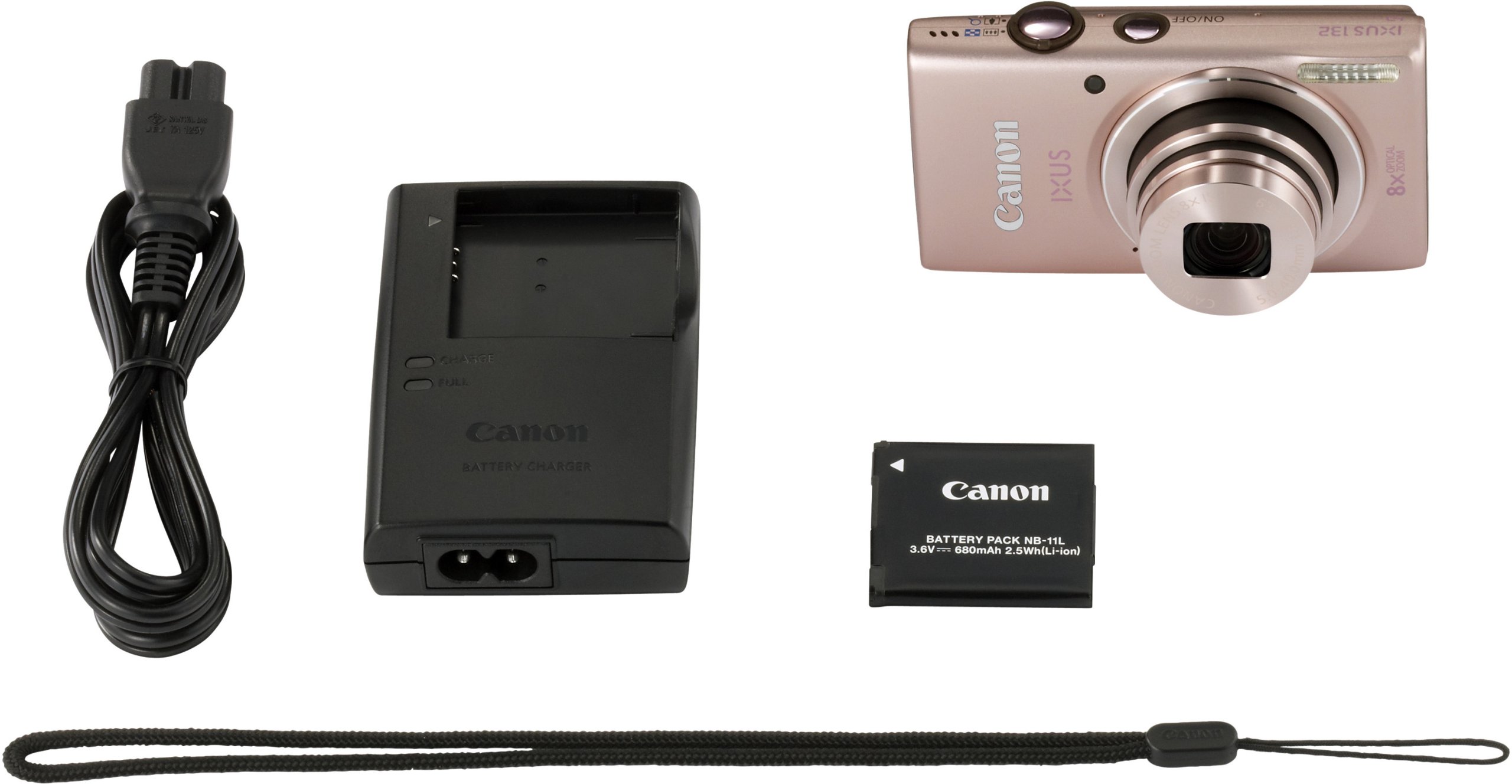 Canon IXUS 132 - Cámara Digital compacta de 16 MP (Pantalla de 2.7", Zoom óptico 8X, estabilizador de Imagen Digital), Color Rosa