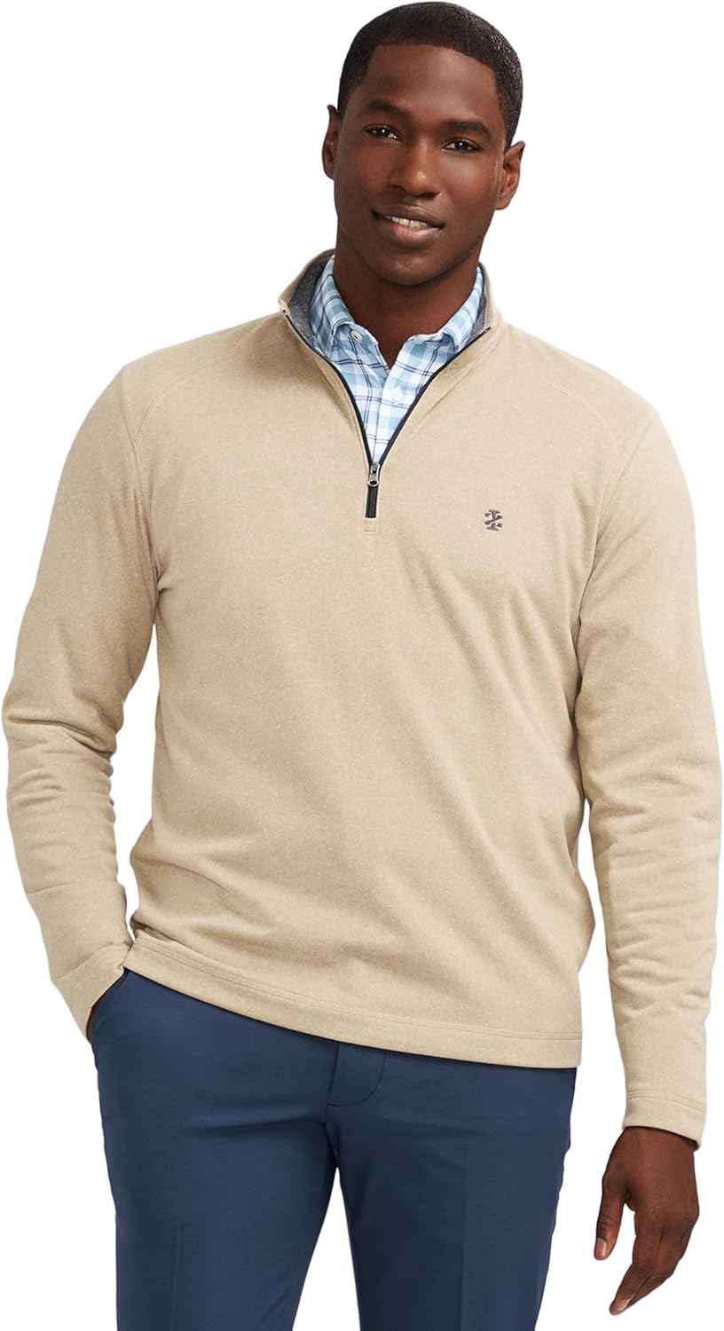 IZOD Men's Quarter Zip Microfleece Long Sleeve Shirt