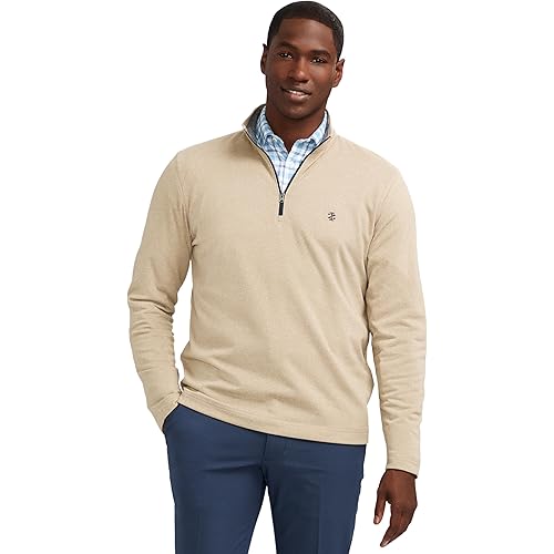 IZOD Mens Quarter Zip Microfleece Long Sleeve Shirt