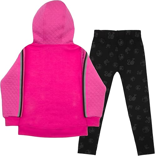 Miniatura 2 de Barbie Conjunto de 2 sudaderas con capucha y pantalones deportivos para niñas, sudadera con capucha y pantalones deportivos para niñas