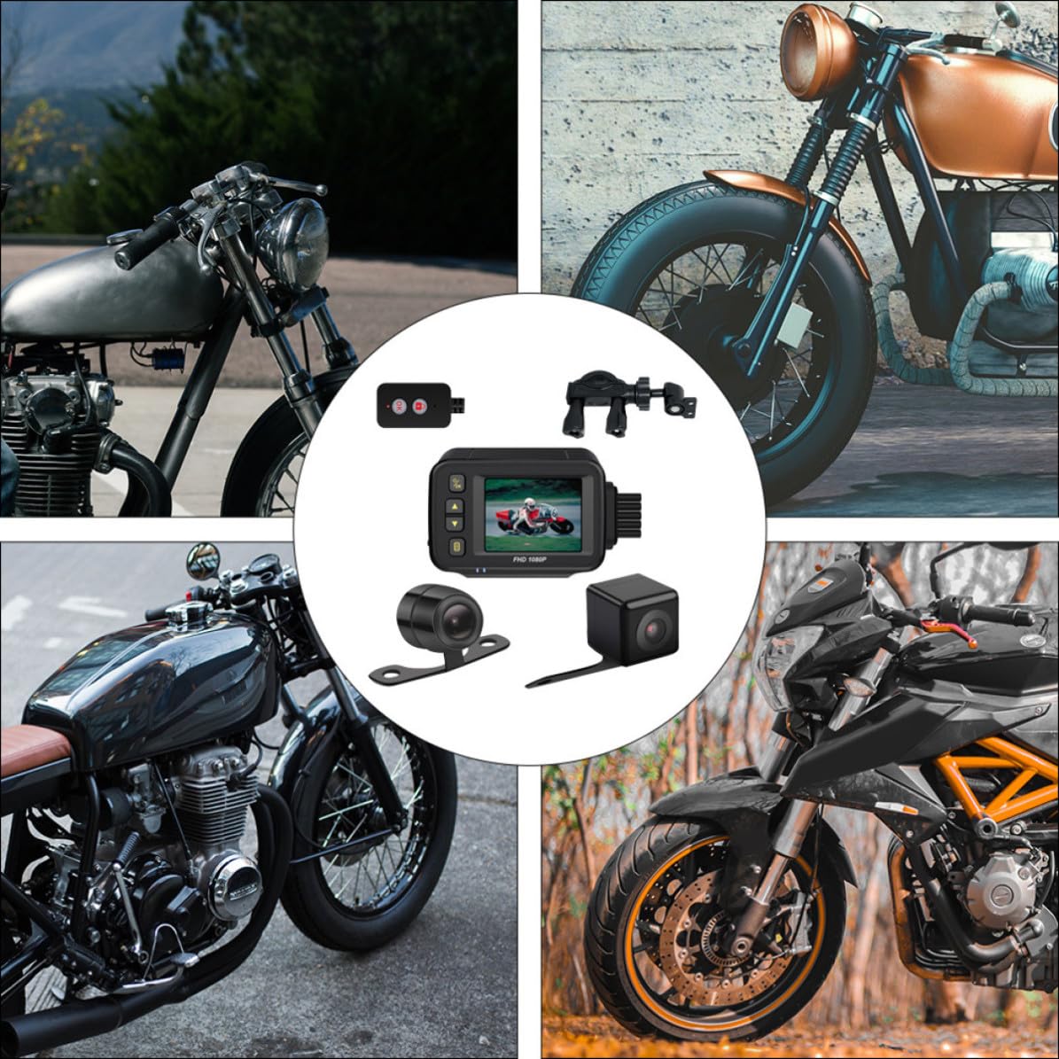 Motorrad Dashcam Ip67 Kunststoff mit Stereo Sensor und Speicher