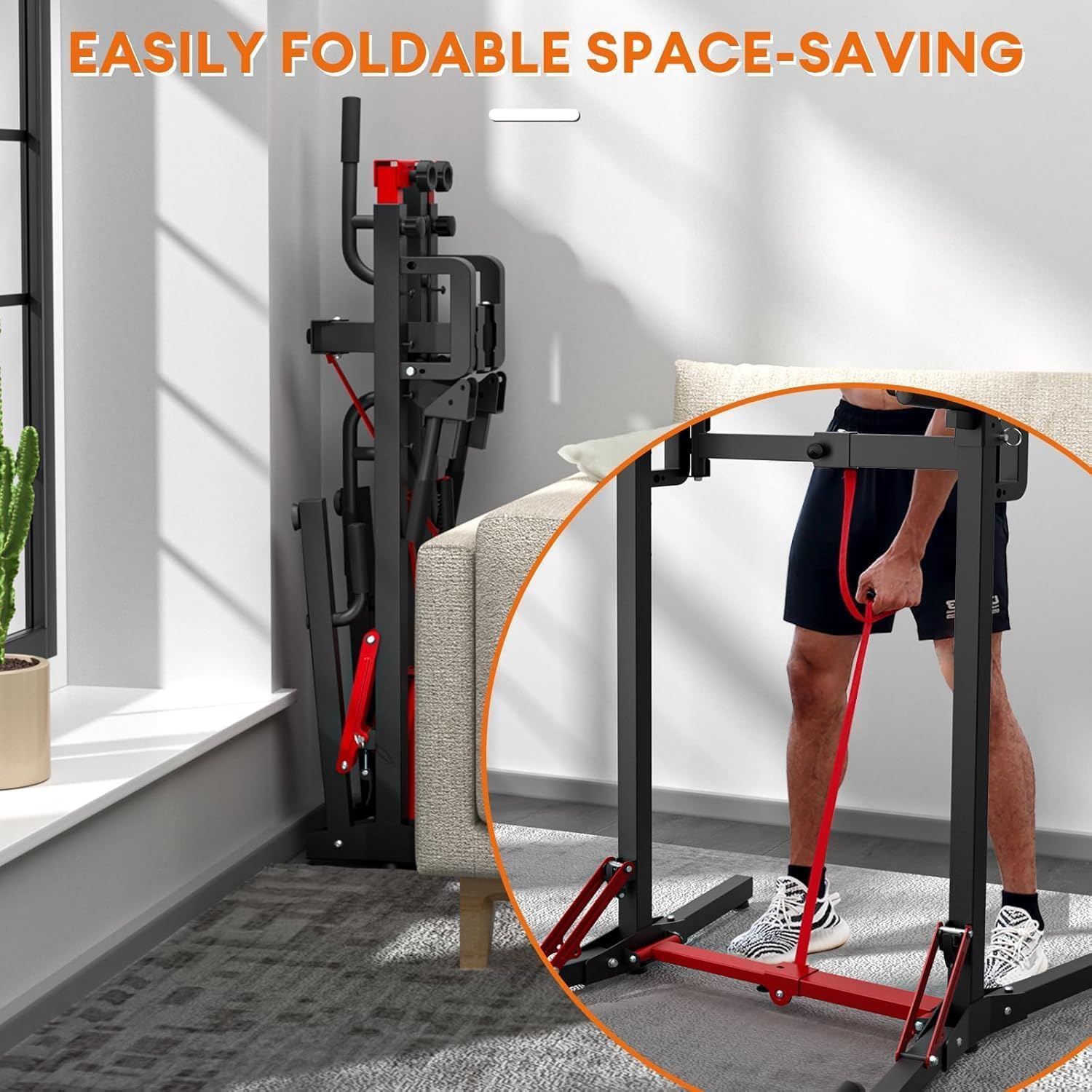ONETWOFIT klimmzugstange freistehend pull up bar faltbar power tower | multifunktionale höhenverstellbare Klimmzug-und Dip-Station für Für Fitnessstudios und Heimtrainings,max 270kg