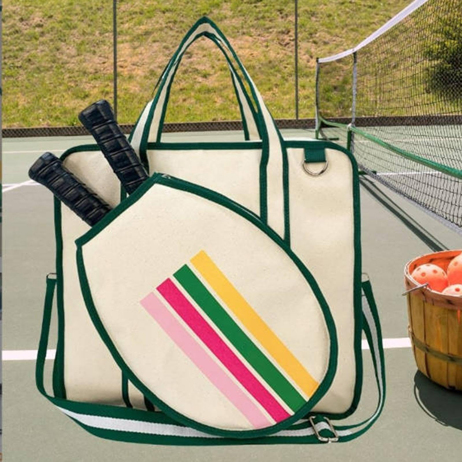 Bolsa de Mano Premium para Raquetas de Pickleball, Soporte de Hombro Ajustable, Ligera y Funcional, Bolsa para Equipo Deportivo, para Raquetas de Pickleball, para de