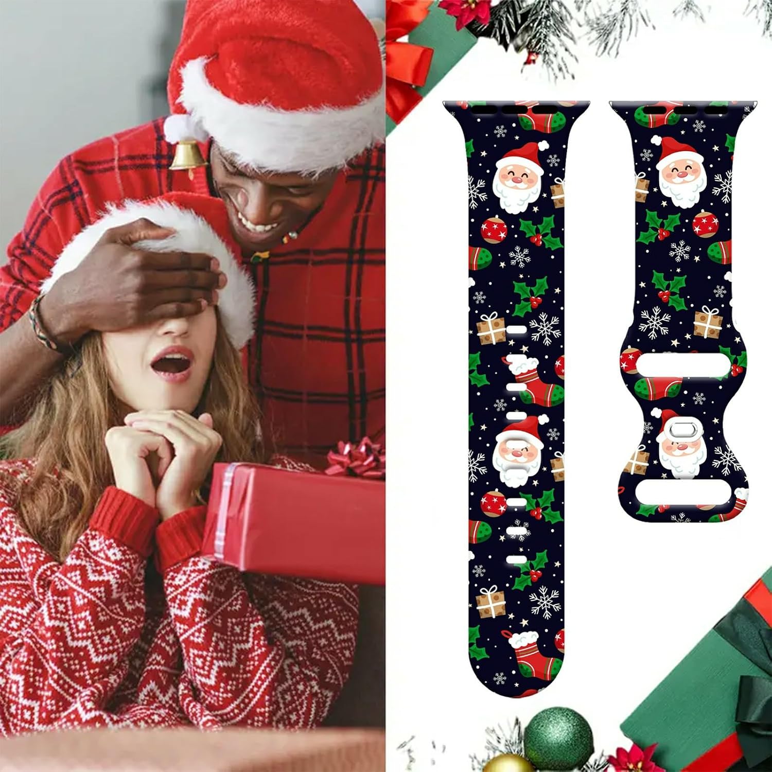 Holiday Gifts Watch Bands for Women Men Funny Compatible with Apple Watch image 5