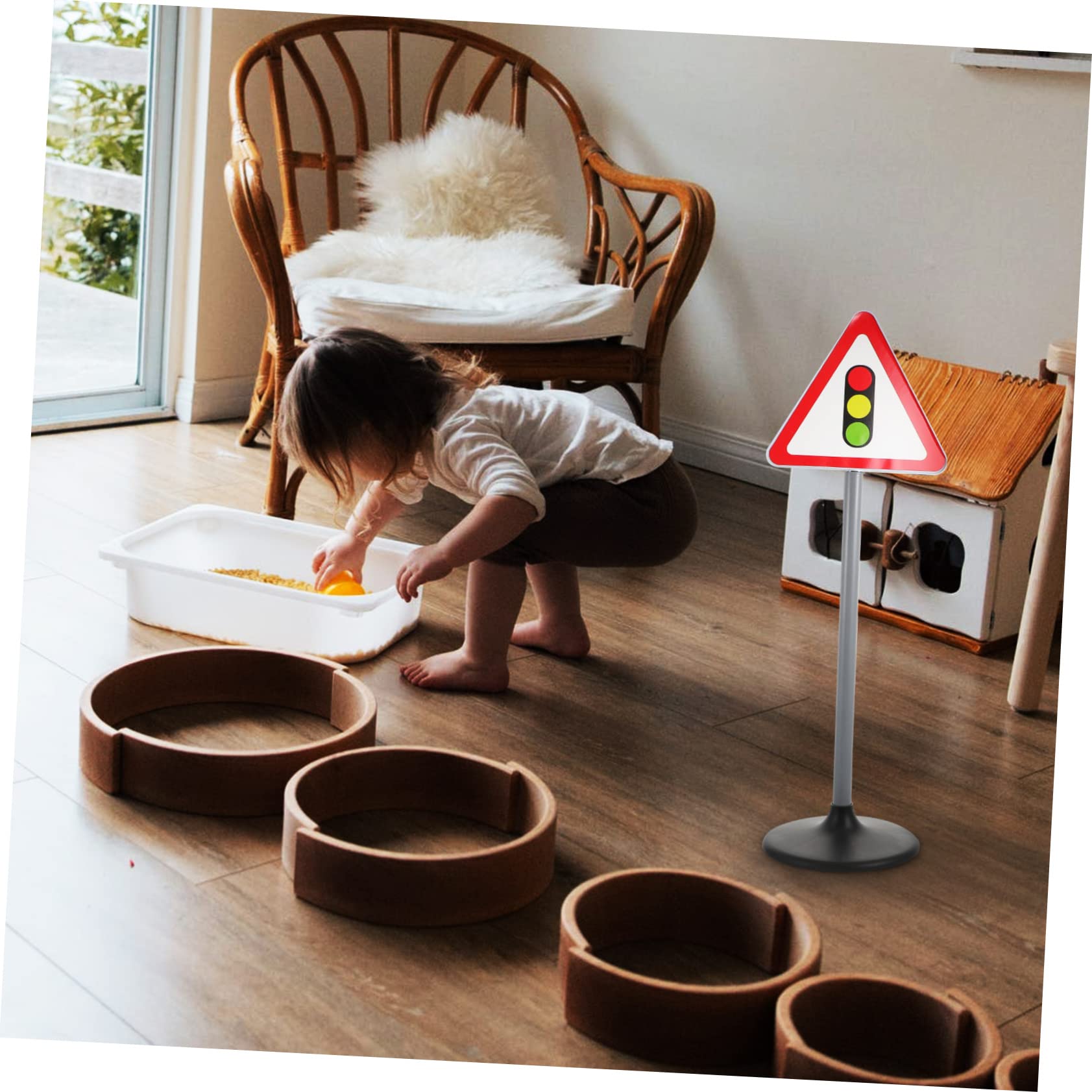 BESTonZON Set de Juguetes de Tráfico Educativos para Niños Duraderos y Resistentes para Enseñanza Temprana de Seguridad Vial Hogar