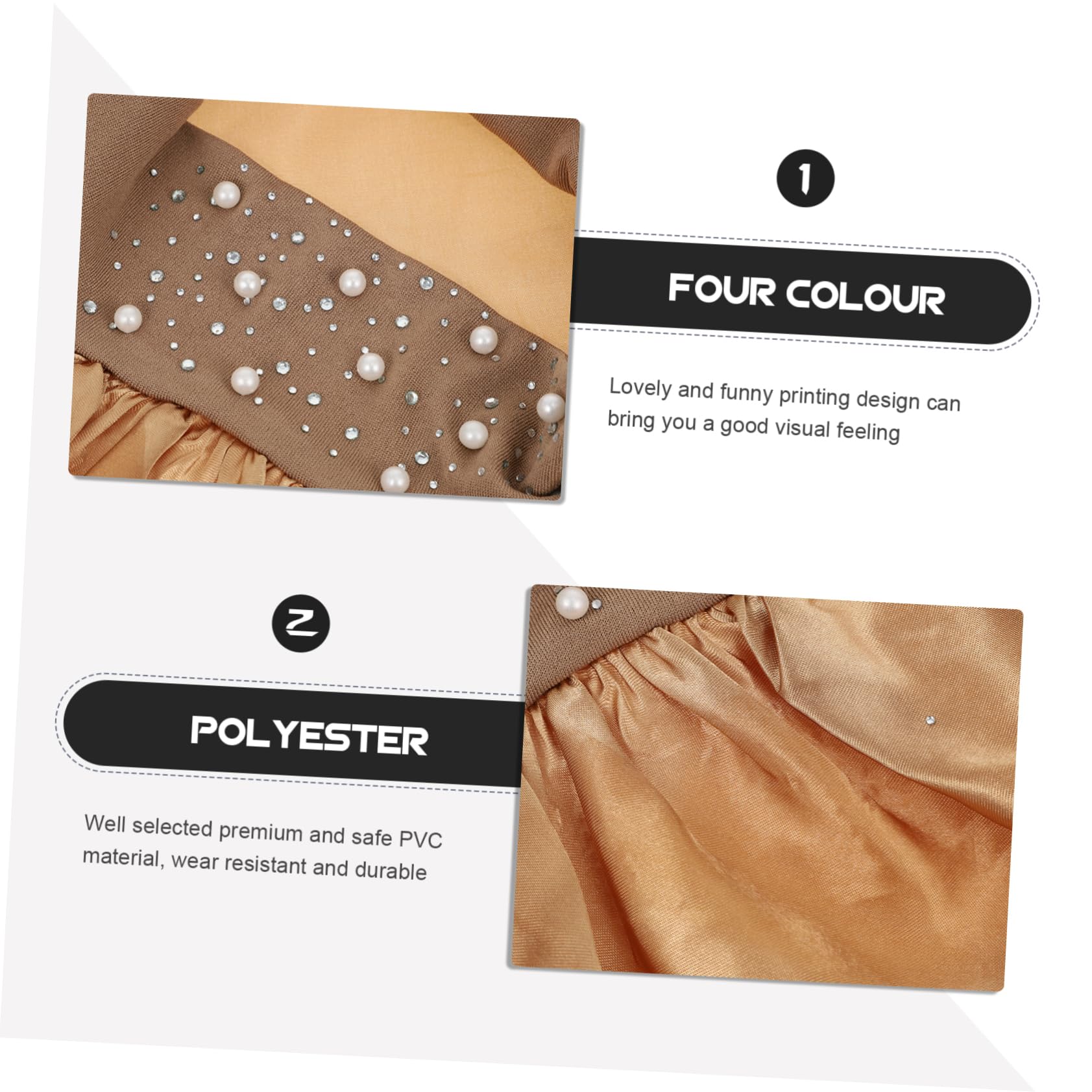 FOMIYES 8stücke Goldene Polyester Duschhaube Elastisch Für Zuhause Und Spa Pflegehaube Für Haarölbehandlungen Weich Für Damen Geeignet
