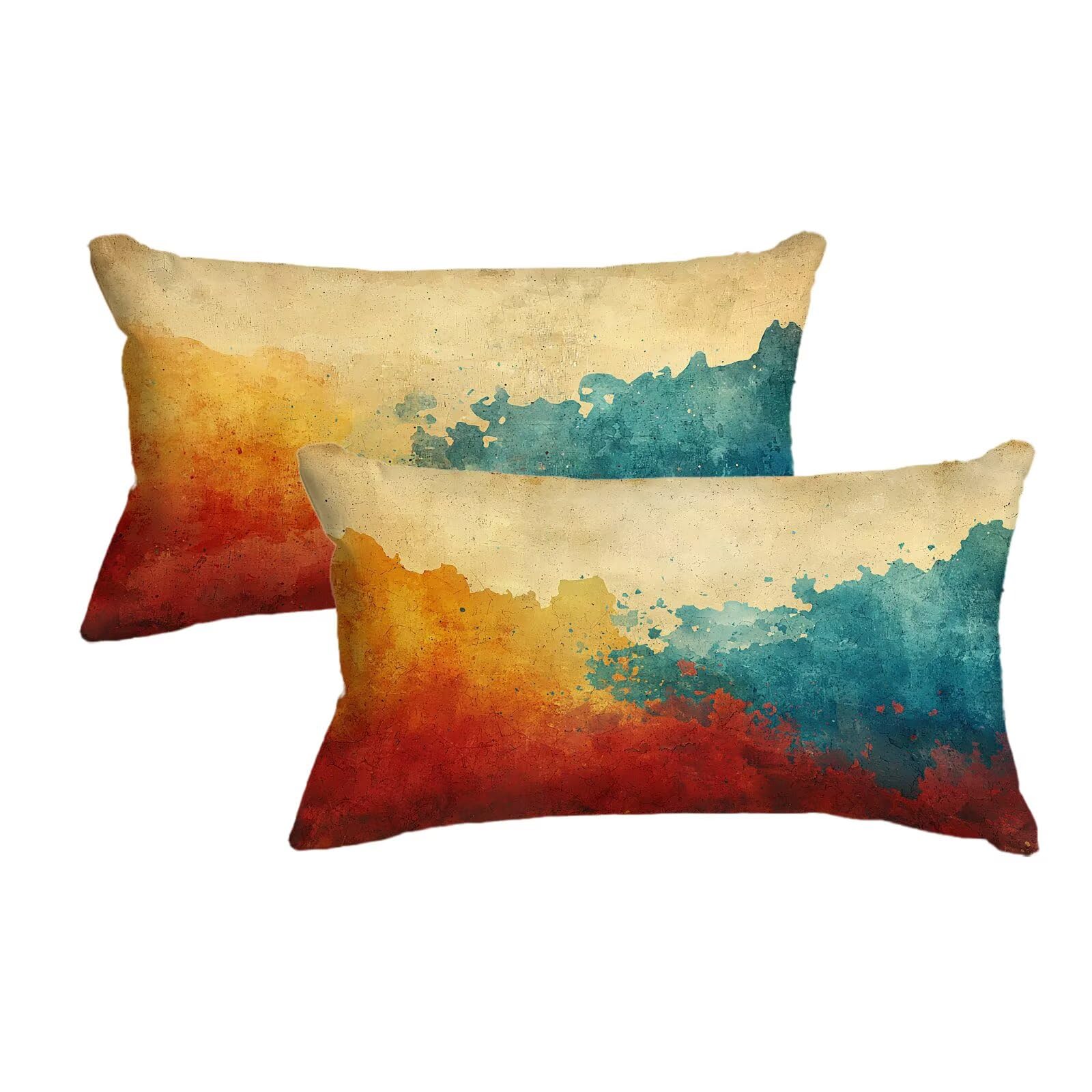 Taie oreiller 50x80 moderne housse de coussin lot de 2 deco salon canapé chambre maison -8270