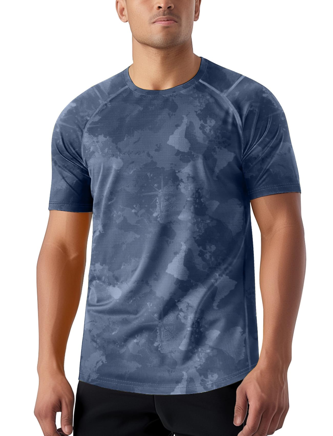 Mens Workout Shirt Short Sleeve Quick Dry Lightweight Athletic Running Gym Performance T-Shirts Moisture Wicking