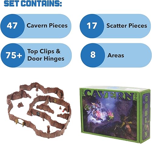 Miniatura 3 de Dirt Cheap Dungeons - Juego de caverna Goblin  Modular y personalizable  Moldeado por inyección para una durabilidad superior  Accesorios TTRPG para