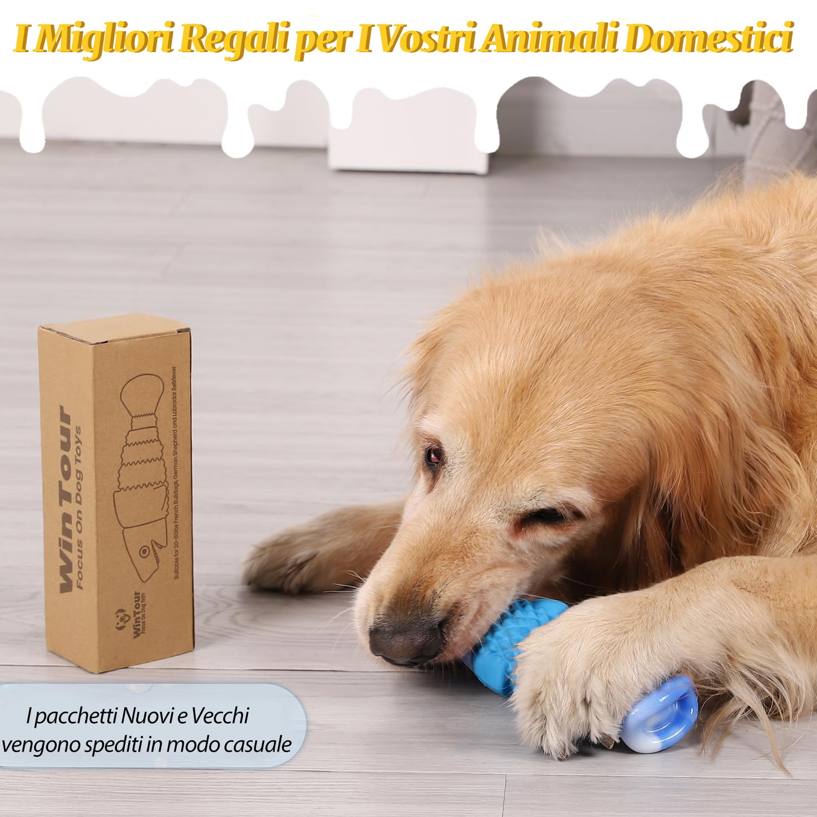 WinTour Giocattoli per cani resistenti per masticatori aggressivi, indistruttibili per razze medie e grandi