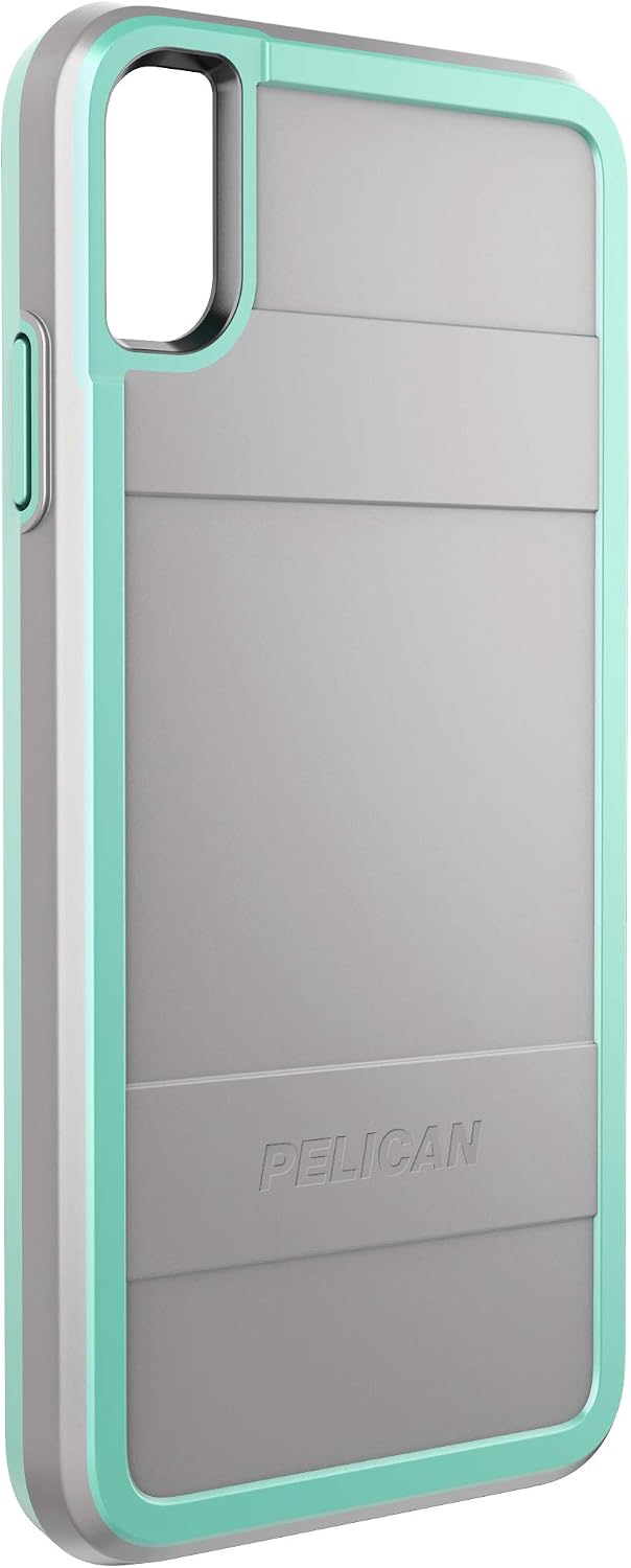 Pelican Protector iPhone Xs Max Case (Grey/Aqua)
