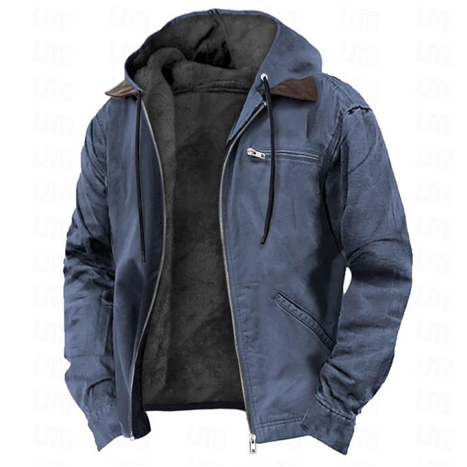 Generisch Chaquetas casuales para hombre | Nueva sudadera con capucha de moda con impresión 3D casual juvenil con cremallera