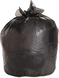 Boardwalk 3339H Medium-Grade Can Liners 33X39 33 Gal .50 Mil Black 25 Bags/Rl 8 Rolls/Ct