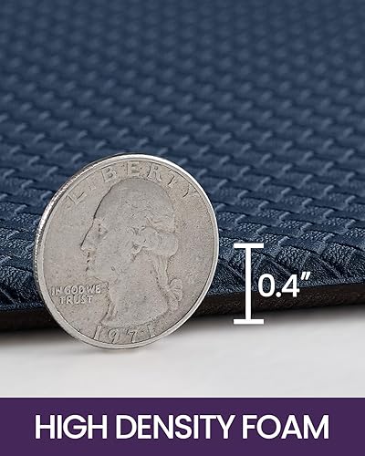 Miniatura 4 de DEXI Alfombra de cocina anti-fatiga, antideslizante, acolchada, cómoda, de pie, impermeable y a prueba de aceite, fácil de limpiar, 17 x 79