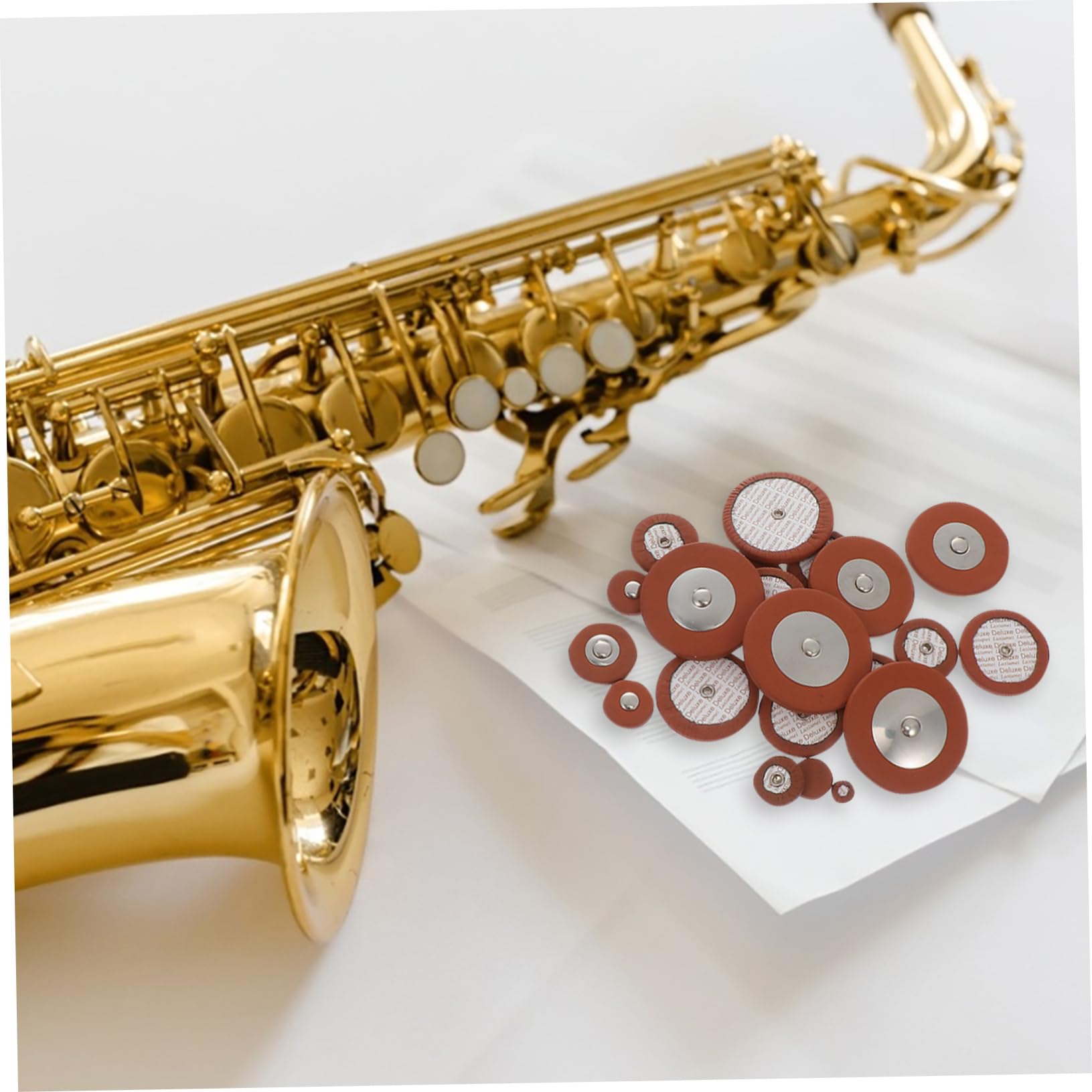 Altsaxophon Reparaturset 1 Satz für Ersatzteile und Wartung | Metall und Schafleder, B-ausführung, für Blasinstrumenten Selbstgemacht, Zubehör für Wind Enthusiasten Zufällige Farbe