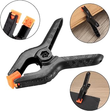 Pack of 10 Spring Clips 3 Inch Heavy Duty Nylon One-Handed Clamp