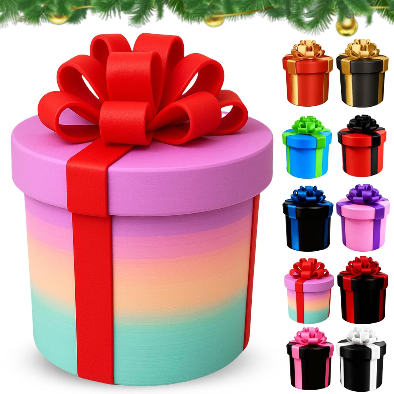 Annoying Nested Screw Gift Box - Annoying Nested Gift Box with Screws, Prank Screw Money Puzzle Boxes for Christmas (RED & Black)