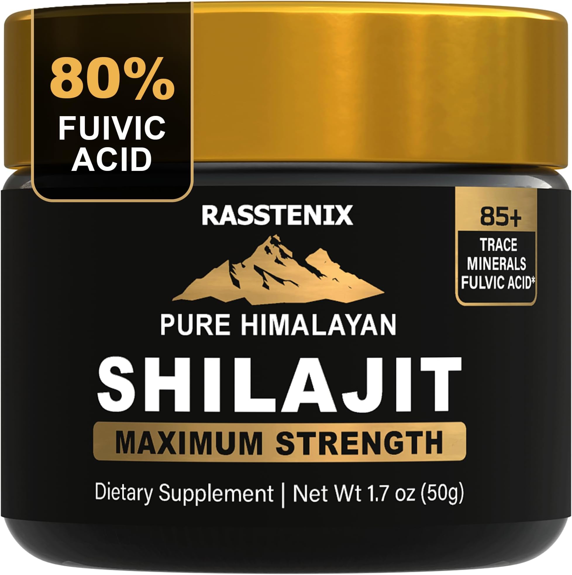 Shilajit - Pure Himalayan Organic Shilajit Resin for Energy, Maximum Potency, Mental Clarity and Immunity - 85+ Natural Trace Minerals & Fulvic Acid - Natural Shilajit Resin for Men and Women