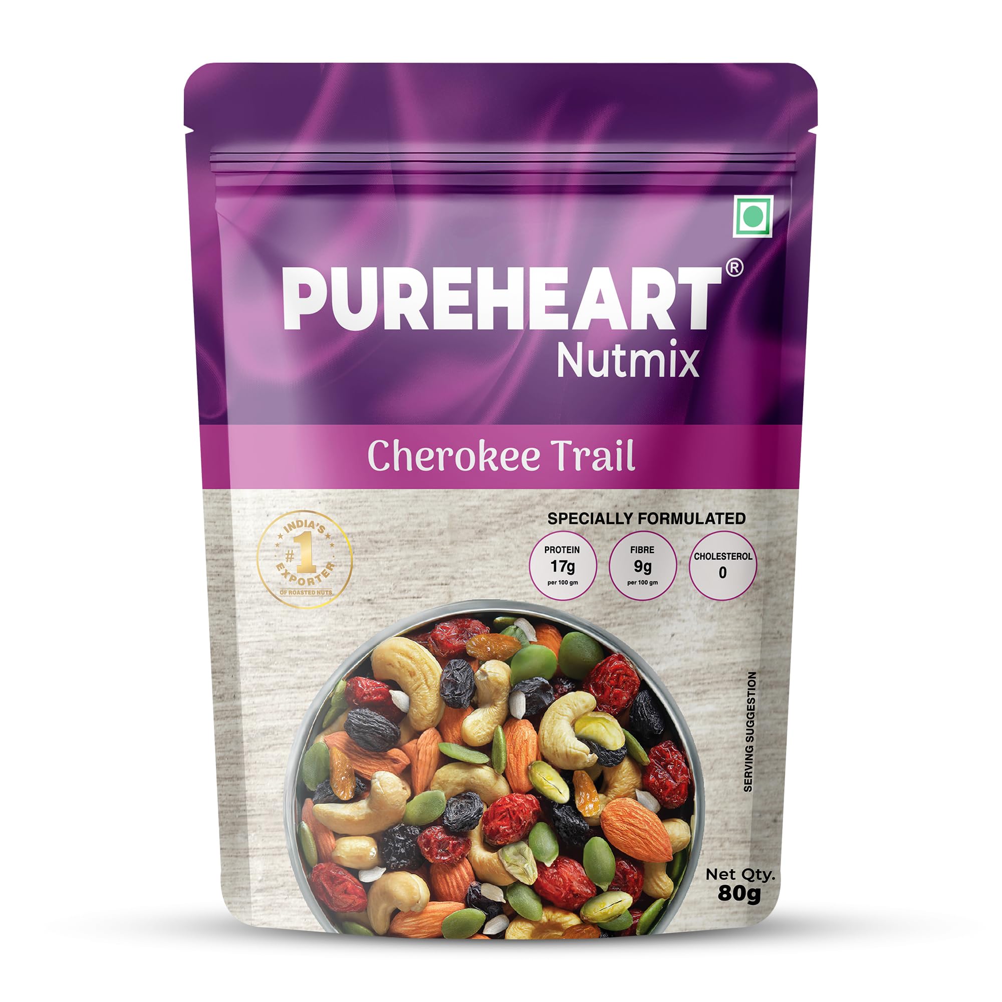 Pureheart Premium Trail Mix | An Eclectic Mix of 8 Healthy Superfoods Nuts- Cashews, Almonds, Pistachio | Dry Fruits - Cranberries, Raisins | Seeds - Pumpkin, Sunflower | Reusable Jar (80gm)-image-45