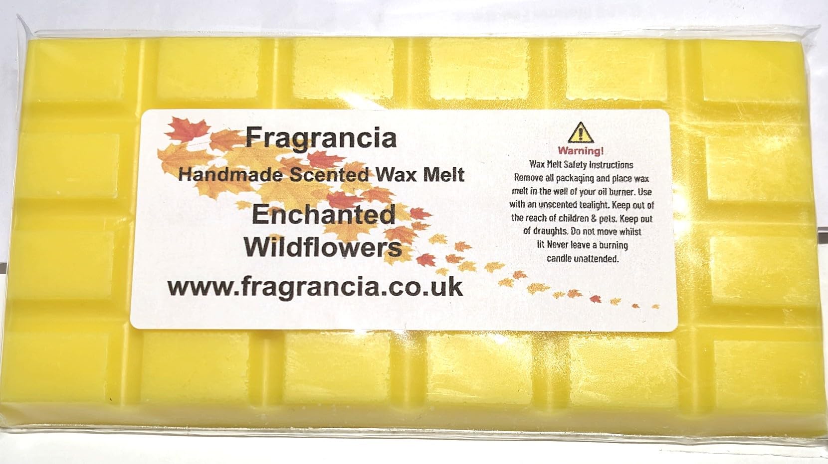 Fragrancia Yellow A Single Handmade Highly Scented 85G Wax Melt Bar (Enchanted Wildflowers)