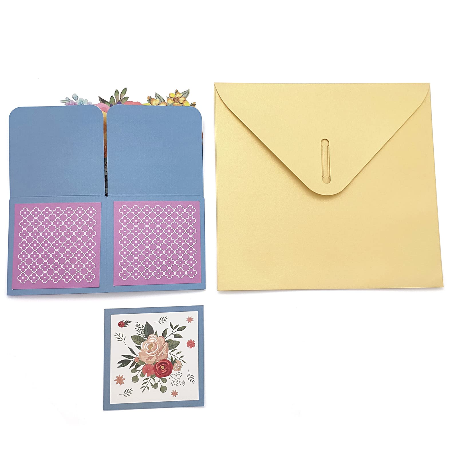 Handmade 3D Floral Pop-Up Greeting Card With Note & Envelope - Thoughtful Gift For Anniversary, Valentine's Day, Mother's Day, Teacher Appreciation - View #9