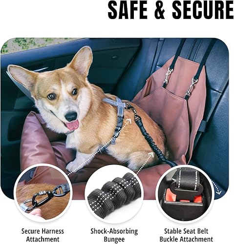 Miniatura 2 de Cinturón de seguridad para perros - Arnés de cinturón de seguridad para perro para automóvil - Correa de seguridad para perros - Cinturón ajustable
