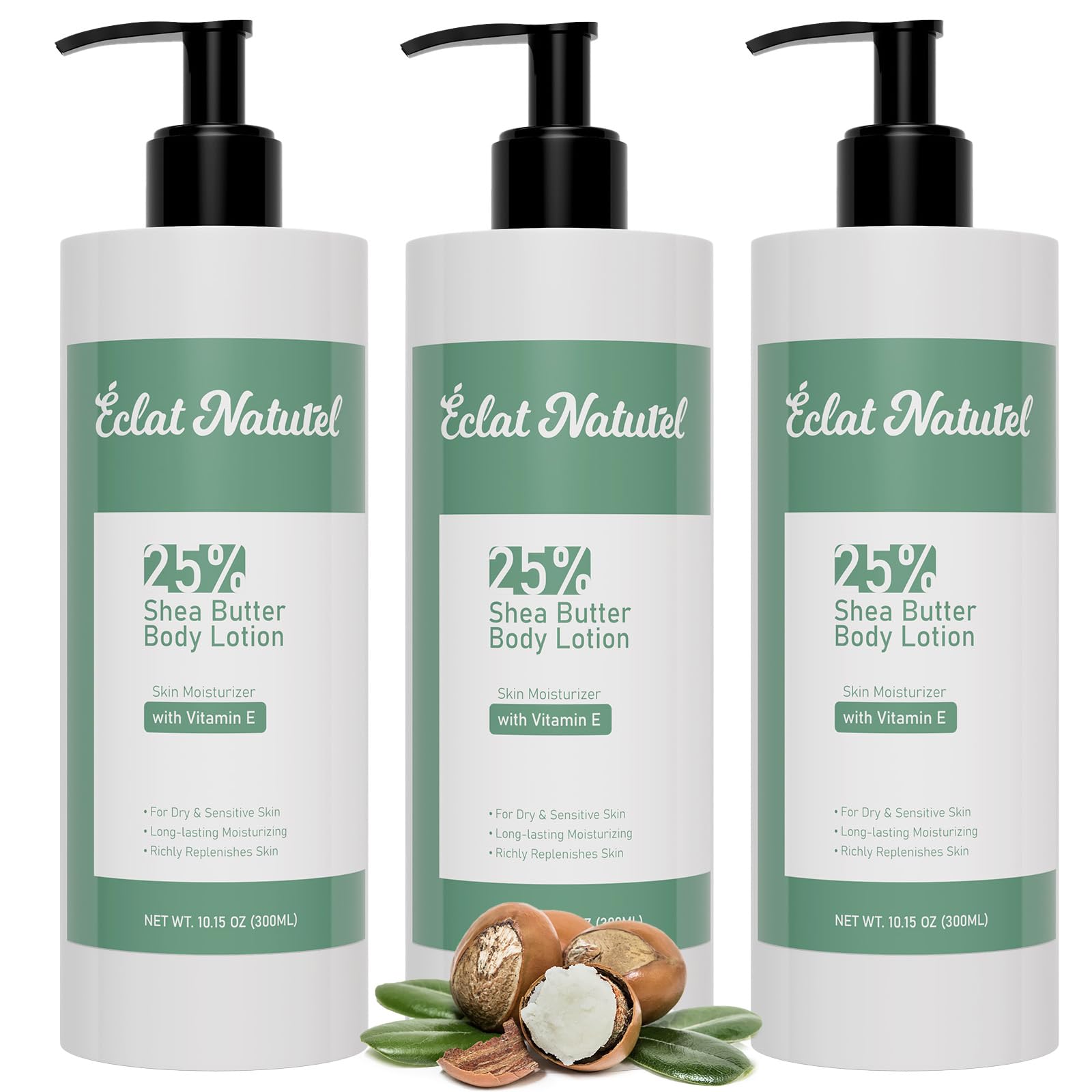 Amazon.com : ÉCLAT NATUREL Shea Butter Body Lotion for Dry Skin