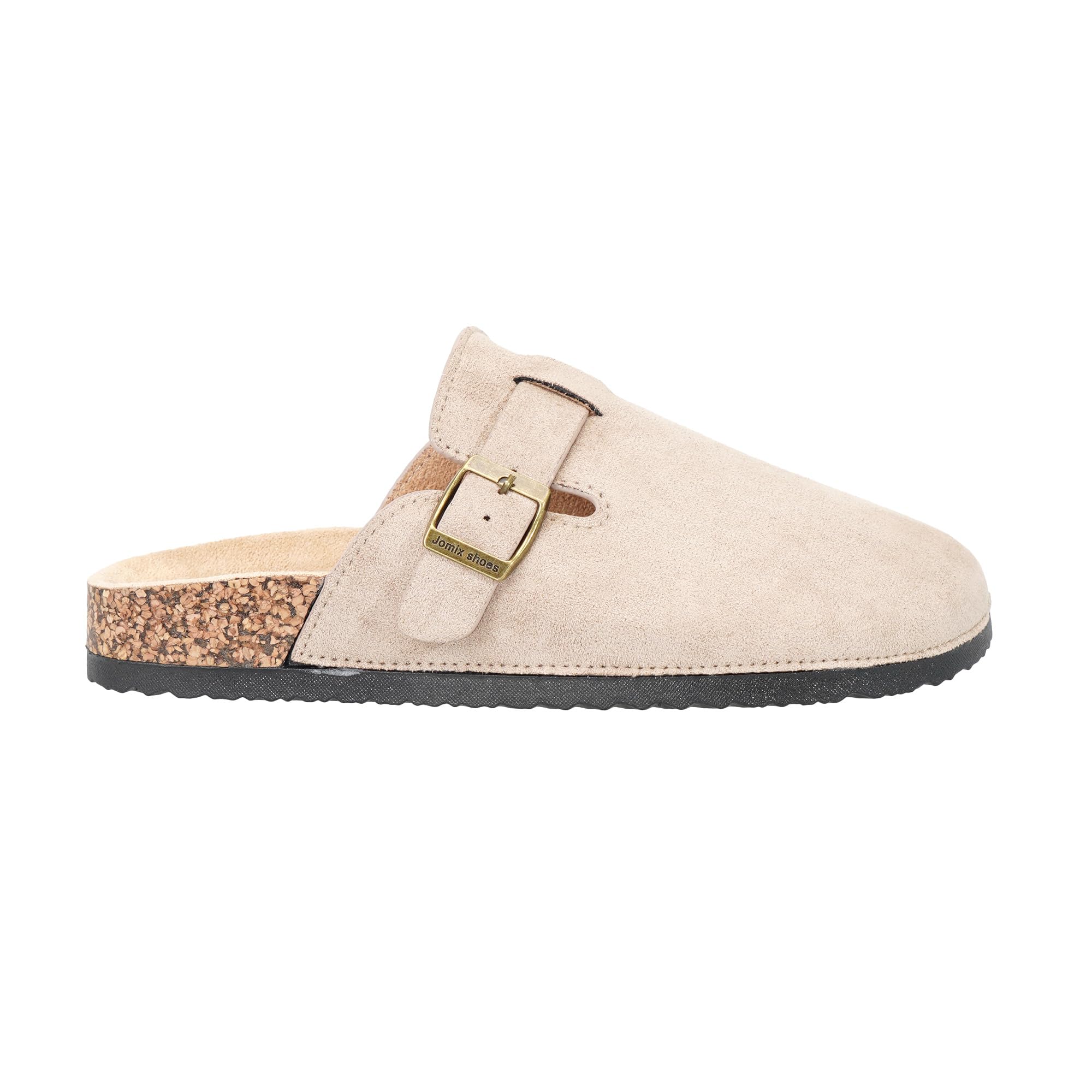 JOMIX Sabots Femme avec Boucle Sandales Femmes Élégant Chaussures à Semelle en Liège Confortable pour Intérieur et Extérieur