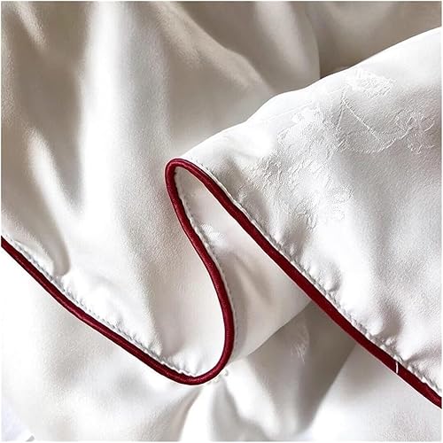 Miniatura 3 de Duvets - Edredón de seda de morera para edredón doble de seda de algodón jacquard relleno de seda de verano