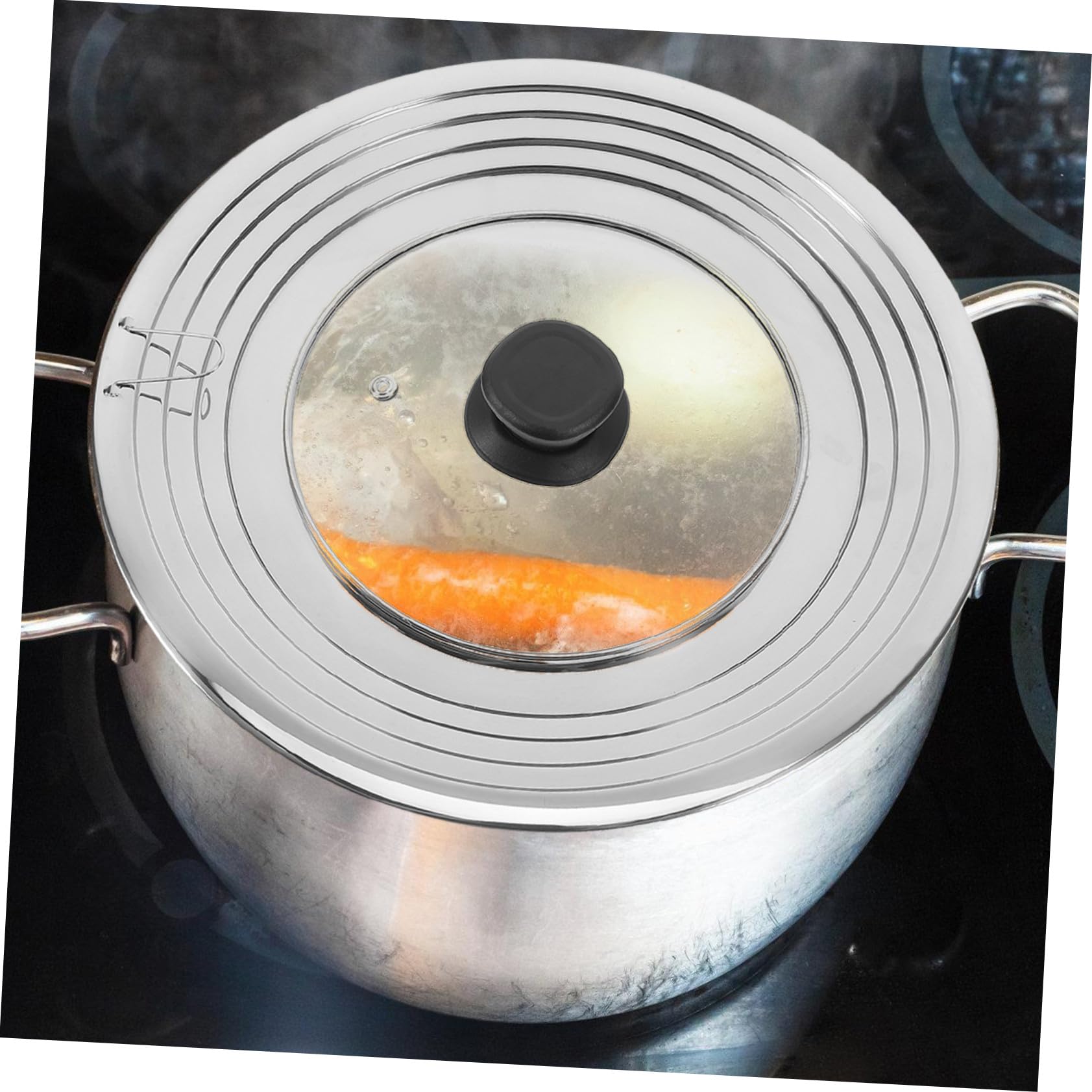 Coperchio Pentola in Acciaio Inox Vetro per Cucina e Ristoranti Stile Casuale