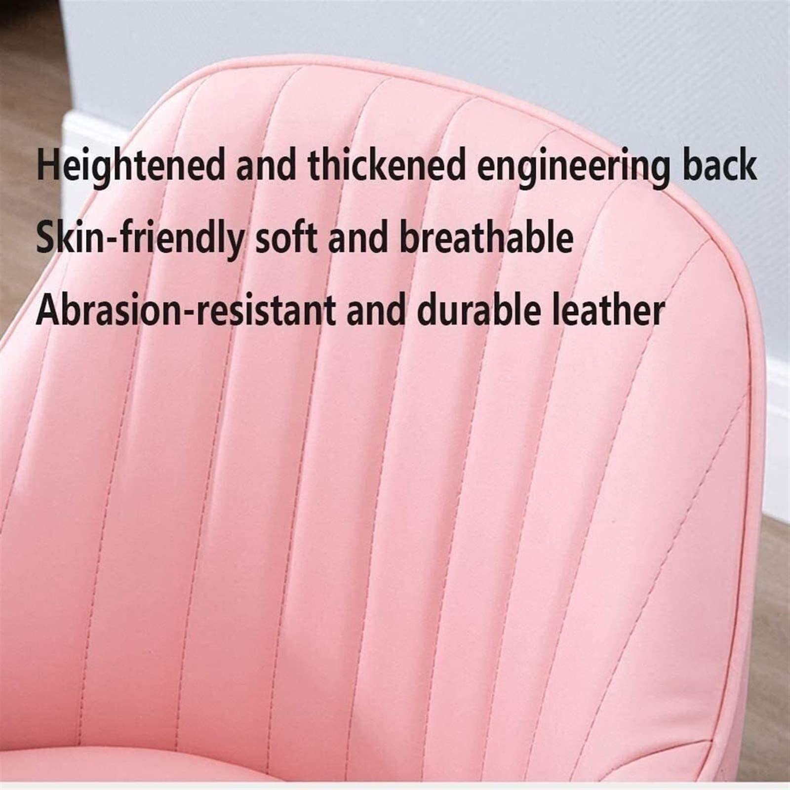 SJIALEN Set of 4 Modern Dining Chair, Room Living Room Cafe Office Chairs Leather Backrest Metal Non-Slip Foot Corner Armrest Chair Kitchen Chair (Color : Dark Gray, Size : 44x45x84cm)