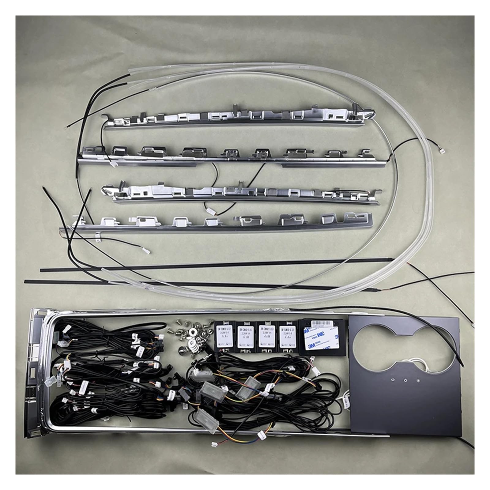 Ambient Light Compatible with Tesla Model 3 2018-2023 Laser Engraving Decorate Inter Lamp Touch Control Wechat Small Program Control(RHD,2019)