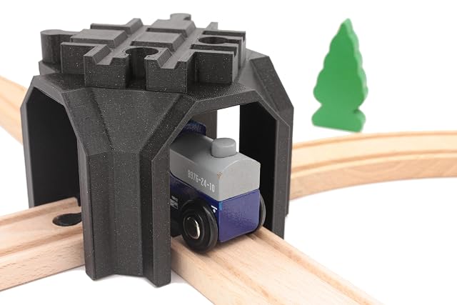 Foto 3 de 6 de Locorico Puente de cruce de doble piso para tren de madera compatible con Brio Lillabo Hape