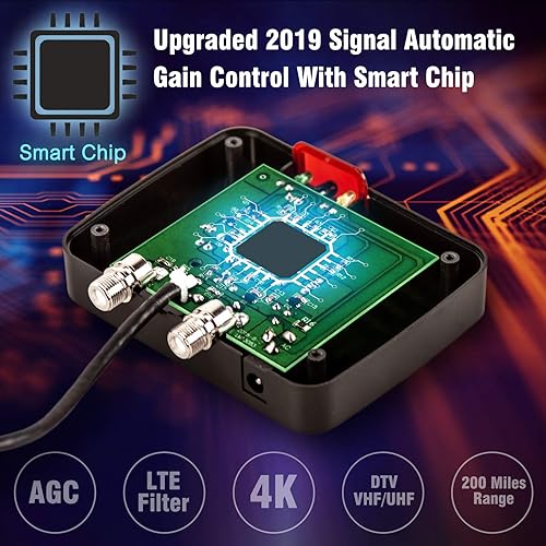 Miniatura 3 de Five Star Antena de TV HD para exteriores más fuerte de hasta 200 millas de largo alcance con rotación motorizada de 360 grados, radio UHFVHFFM con