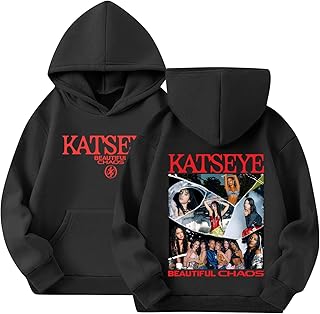 K pop Hoodie for Unisex Children K-Katseye Pullover with Print Y2K Streetwear Fashi…
