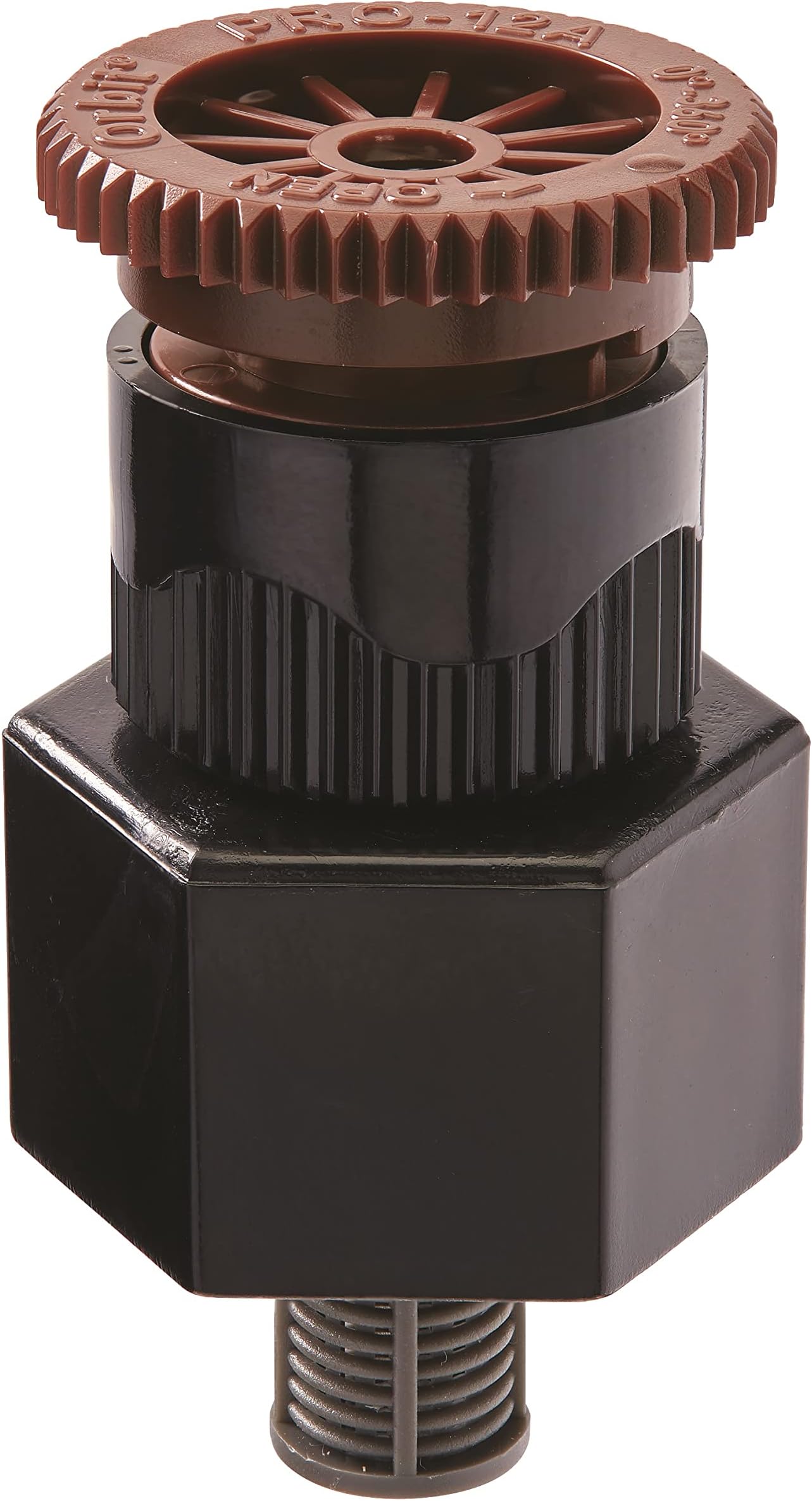 Orbit 54021 Adjustable Pattern Plastic Shrub Head Sprinkler, 12-Foot