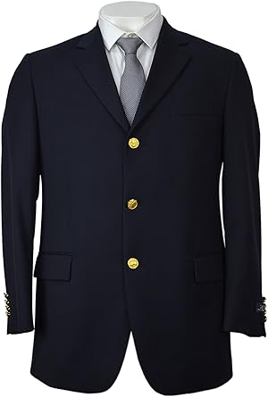 Blazer azul marino botones dorados hombre Clearance