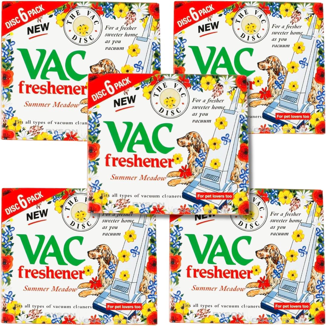 UTIZ Vac Vacuum Cleaner Freshener Summer Meadow Pack of 5 Hoover Disc Air Freshener for Pets fits All Vacuum Cleaners (30 Disc)