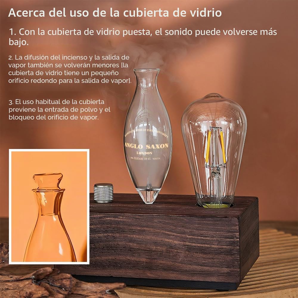 BAUSATZ Difusor de aceite esencial sin agua, difusor de aroma, difusor de aceite esencial, difusor de aromaterapia de madera maciza para hogar, spa, hotel, yoga y oficina