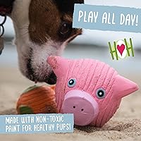 Vista 3 de HuggleHounds Ruff-Tex - Pelota de látex para perros, juguetes de goma, juguetes para cachorros, esenciales para cachorros, pelota chirriante