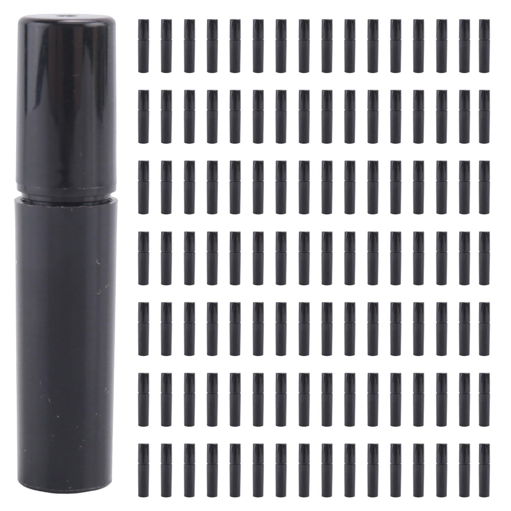 Jnchdghwa 300Pcs / Lot 2Ml Black Plastic Perfume Bottle Sample Sprayer Atomizer Perfume Bottle