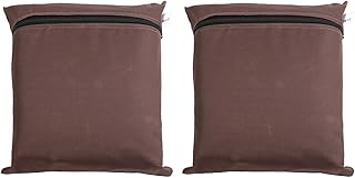 Juego de 2 fundas impermeables para sillas de exterior, protección integral con ventilación, color marrón, duraderas y resistentes a la intemperie, para muebles de patio y jardín