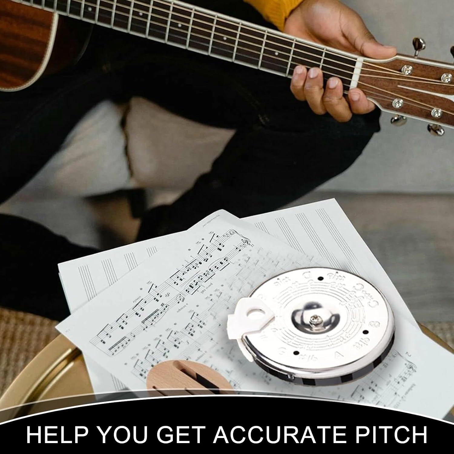 Pitch Pipe For Singers 13 Tone Chromatic Tuner For Guitar Bass Ukulele