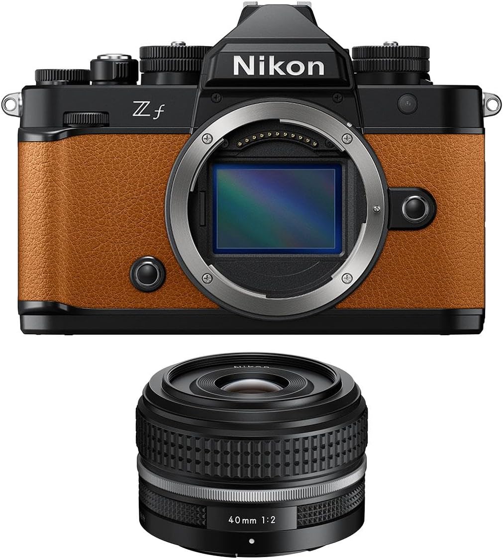 Nikon Z f Mirrorless Camera, Orange, with NIKKOR 40mm /2 SE Lens