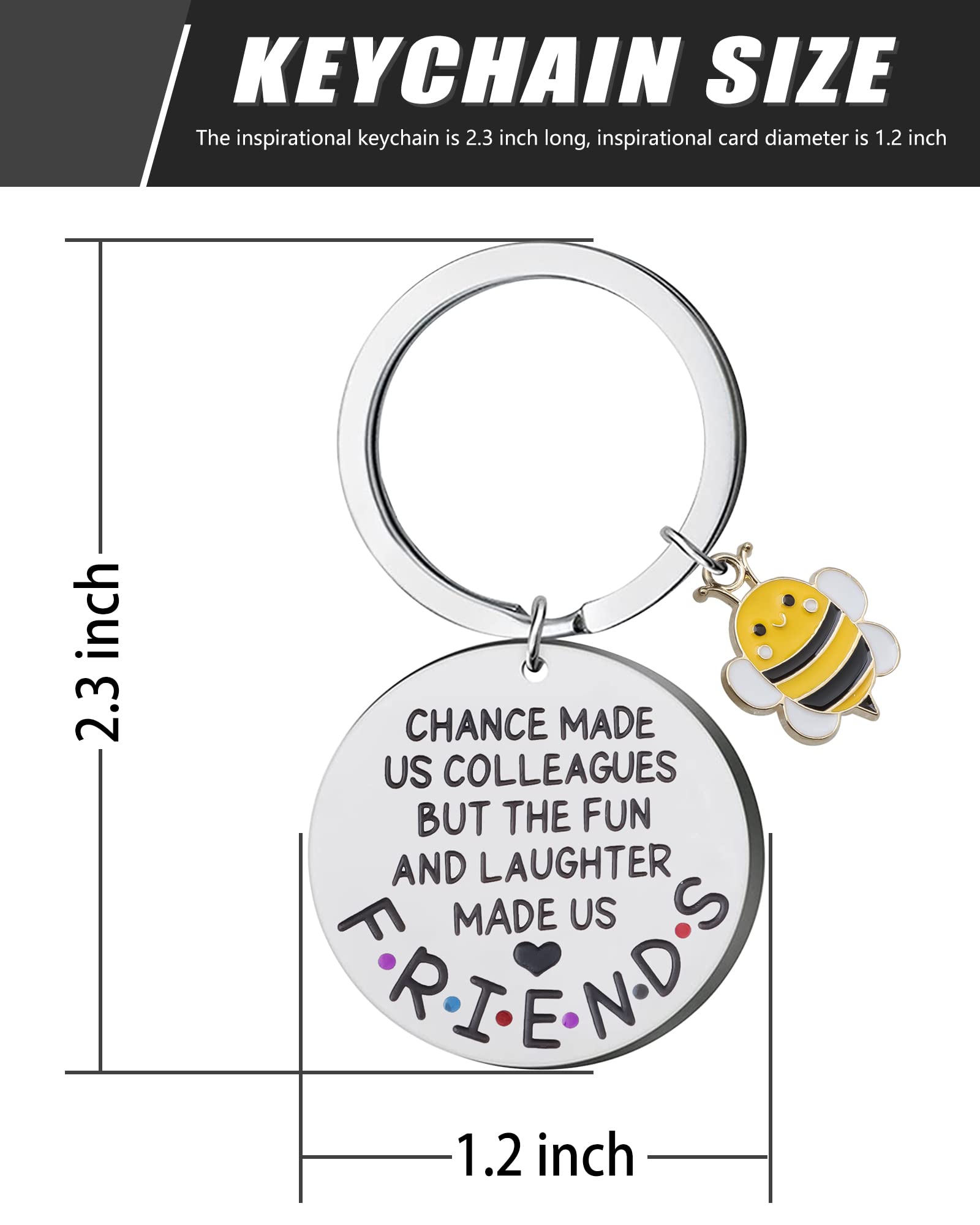 AOZHHL Inspirational Keychain for Women, Best Friend Birthday Christmas Graduation Gifts for Adult Teen Girls Daughter Come of Age Friendship Key Ring Present