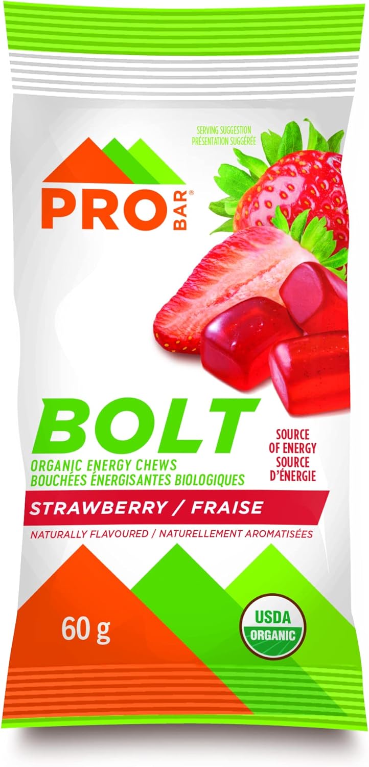 PROBAR Bolt Organic Energy Chews, Strawberry, NonGMO, GlutenFree