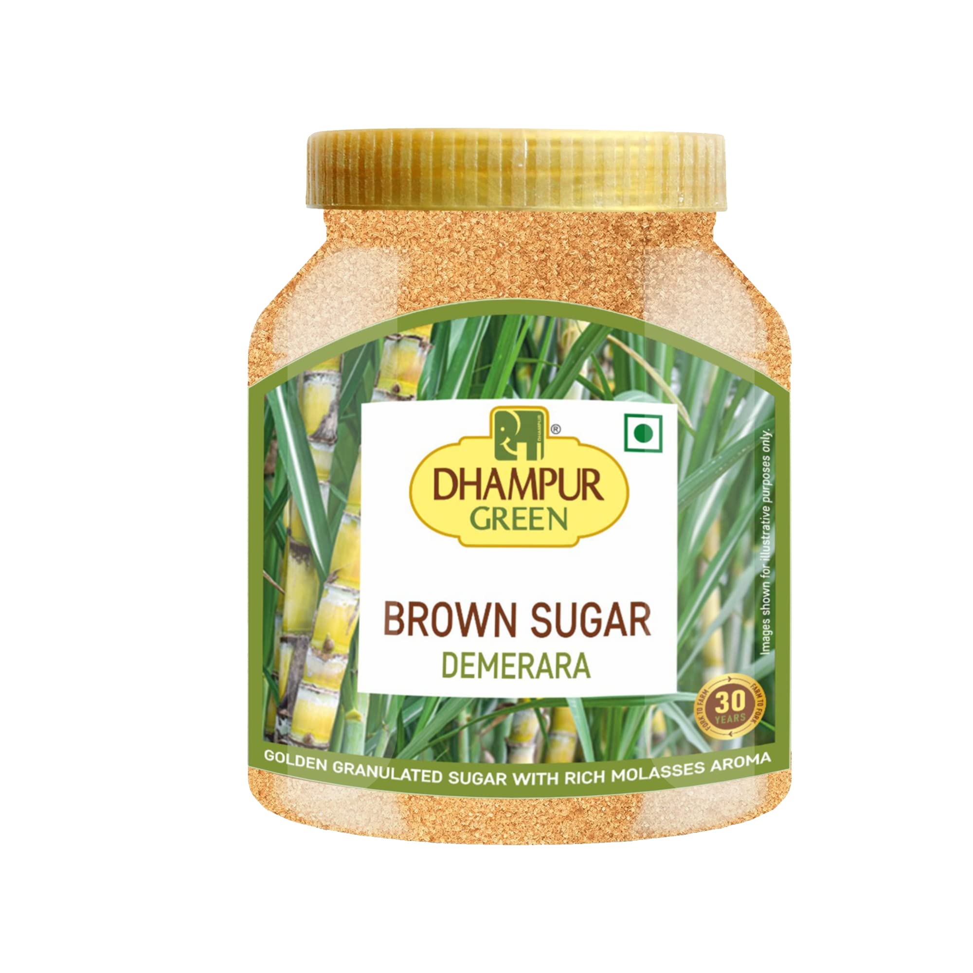 Dhampure Speciality Demerara Brown Sugar Crystal, 800G | Demerara Golden Brown Sugarcane | Source Of Minerals | Healthier Substitute For White Sugar | Chemical Free Sulphurless No Preservatives